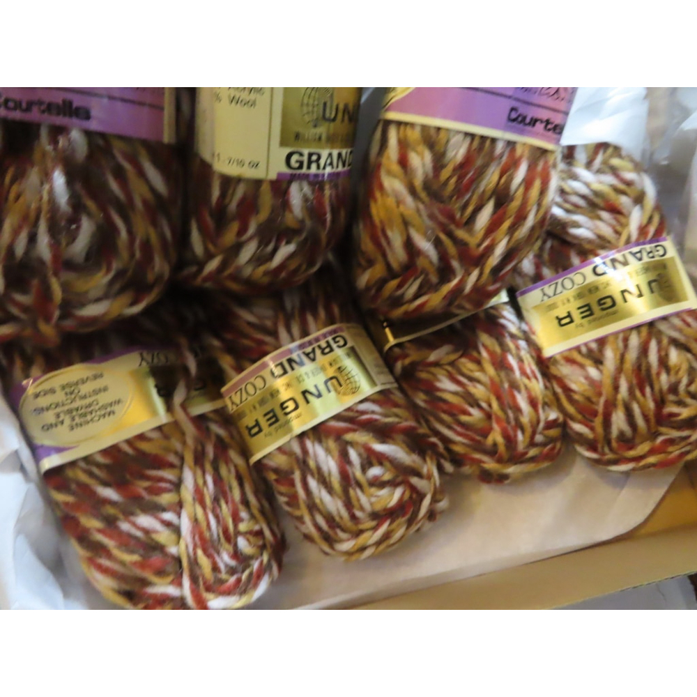 Vtg LOT 7 Unger Yarn Skeins Acrylic WOOL Grand Cozy Tweed 1.7oz Each Belguim